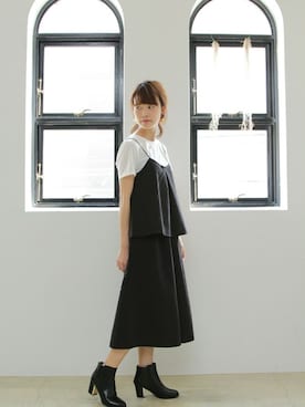 「SESTO（セスト）のアイテム（ブーツ）」を使った、SESTOさん（レディース・158cm）の秋コーディネート