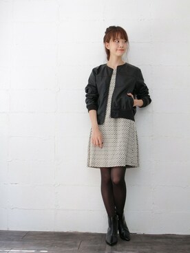 「SESTO（セスト）のアイテム（ブーツ）」を使った、SESTOさん（レディース・158cm）の秋コーディネート