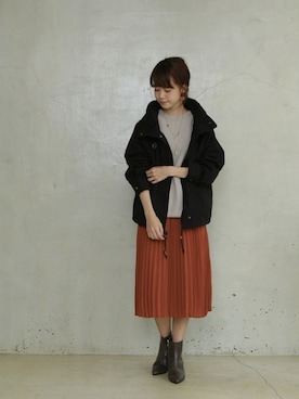 「SESTO（セスト）のアイテム（ブーツ）」を使った、SESTOさん（レディース・158cm）の秋コーディネート