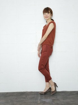 「SESTO（セスト）の7cmヒール美脚ポインテッドトゥパンプス（パンプス）」を使った、SESTOさん（レディース・158cm）の秋コーディネート