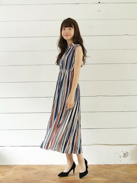 「SESTO（セスト）の7cmヒール美脚ポインテッドトゥパンプス（パンプス）」を使った、SESTOさん（レディース・158cm）の秋コーディネート