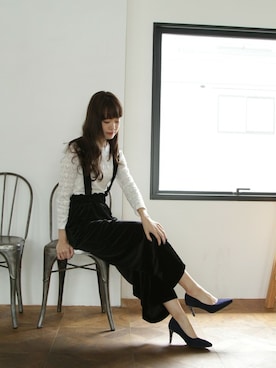 「SESTO（セスト）の7cmヒール美脚ポインテッドトゥパンプス（パンプス）」を使った、SESTOさん（レディース・158cm）の秋コーディネート