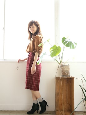 「シャツイン」｜SESTOさん（レディース・158cm）の秋コーディネート