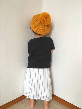 「COMME CA DU MODE（コムサデモード）のアイテム（Tシャツ/カットソー）」を使った、juriさん（キッズ・90cm）の秋コーディネート