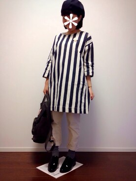 「PUAL CE CIN（ピュアルセシン）のアイテム（チュニック）」を使った、こけしさん（レディース・148cm）の秋コーディネート