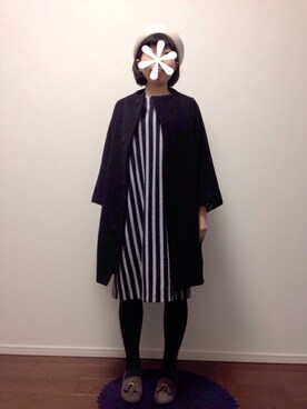 「nitca（ニトカ）のアイテム（その他アウター）」を使った、こけしさん（レディース・148cm）の冬コーディネート
