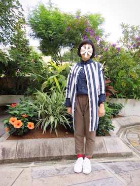 「PUAL CE CIN（ピュアルセシン）のアイテム（チュニック）」を使った、こけしさん（レディース・148cm）の秋コーディネート