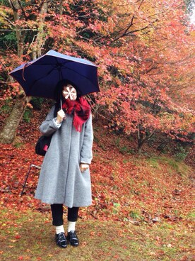 「conges payes ADIEU TRISTESSE（コンジェ ペイエ アデュートリステス）のアイテム（その他アウター）」を使った、こけしさん（レディース・148cm）の秋コーディネート