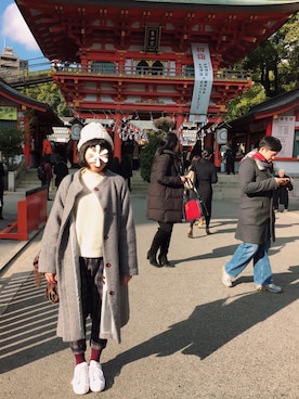 「conges payes ADIEU TRISTESSE（コンジェ ペイエ アデュートリステス）のアイテム（その他アウター）」を使った、こけしさん（レディース・148cm）の冬コーディネート