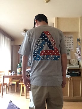 「palace」｜「アイテム（チノパンツ）」を使った、🍁💩swipe💩🍁さん（メンズ・177cm）の夏コーディネート