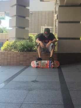 「REAL（リアル）のアイテム」を使った、🍁💩swipe💩🍁さん（メンズ・177cm）の夏コーディネート