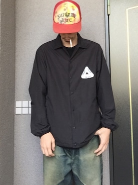 「palace」｜「アイテム（その他アウター）」を使った、🍁💩swipe💩🍁さん（メンズ・177cm）の秋コーディネート
