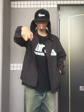 「palace」｜「アイテム（その他アウター）」を使った、🍁💩swipe💩🍁さん（メンズ・177cm）の秋コーディネート