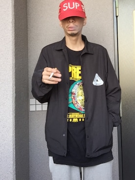 「スケボー」｜「アイテム（その他アウター）」を使った、🍁💩swipe💩🍁さん（メンズ・177cm）の秋コーディネート