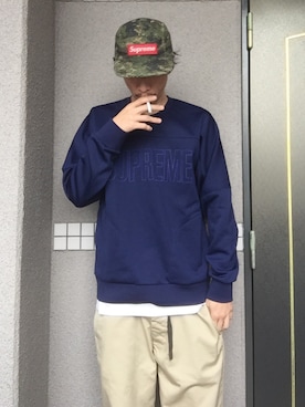 「スエット」｜「アイテム（チノパンツ）」を使った、🍁💩swipe💩🍁さん（メンズ・177cm）の秋コーディネート
