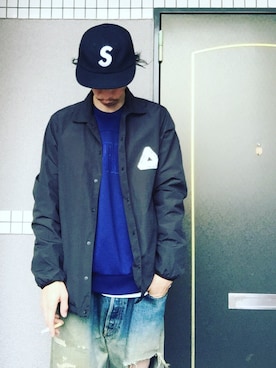 「スエット」｜「アイテム（その他アウター）」を使った、🍁💩swipe💩🍁さん（メンズ・177cm）の秋コーディネート