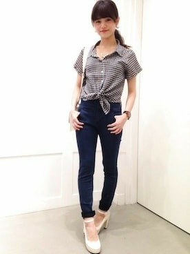 「へザー」｜「アイテム（パンプス）」を使った、sachiさん（レディース・154cm）の春コーディネート