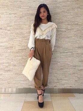 「へザー」｜「アイテム（パンプス）」を使った、sachiさん（レディース・154cm）の秋コーディネート
