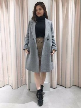 「へザー」｜「アイテム（チェスターコート）」を使った、sachiさん（レディース・154cm）の秋コーディネート