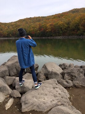 「STILL BY HAND（スティルバイハンド）のアイテム（ステンカラーコート）」を使った、_megane_さん（メンズ・171cm）の冬コーディネート