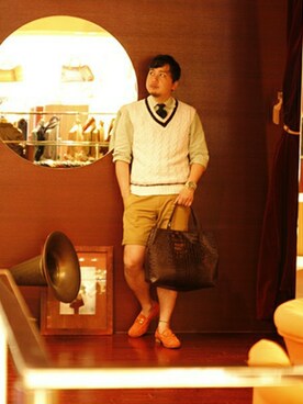 六本木店スタッフさん(メンズ・170cm)の春コーディネート