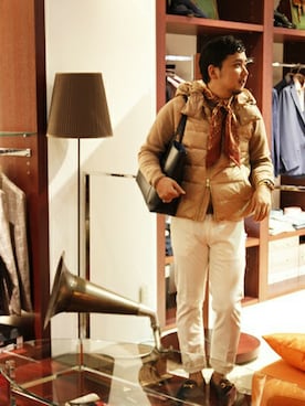 「Felisi（フェリージ）のアイテム（ジャケット/アウター）」を使った、六本木店スタッフさん（メンズ・170cm）の秋コーディネート