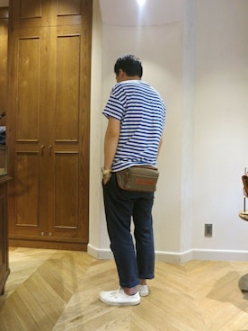 「Felisi（フェリージ）のアイテム」を使った、六本木店スタッフさん（メンズ・170cm）の夏コーディネート