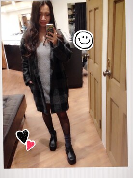 「ENVYM（アンビー）のアイテム（ダウンジャケット/コート）」を使った、mamiさん（レディース・154cm）の冬コーディネート