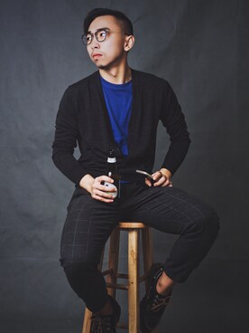「Sperry   （スペリー）のアイテム（ブーツ）」を使った、Hoper   Wongさん（メンズ・168cm）の秋コーディネート