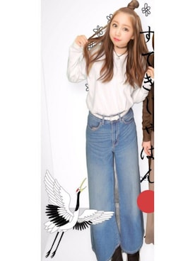 「BACKS（バックス）のアイテム（アクセサリー）」を使った、Elie masukoさん（レディース・155cm）の春コーディネート