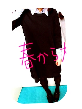 「BLUE MOON BLUE（ブルームーンブルー）のアイテム」を使った、sさん（レディース・163cm）の春コーディネート