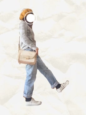 「chambre de charme（シャンブルドゥシャーム）のアイテム（ハンチング/ベレー帽）」を使った、ぽこぴんさん（レディース・152cm）の冬コーディネート