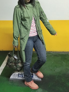 「ESPRIT（エスプリ）のアイテム（パンツ）」を使った、米多粒さん（レディース・160cm）の夏コーディネート