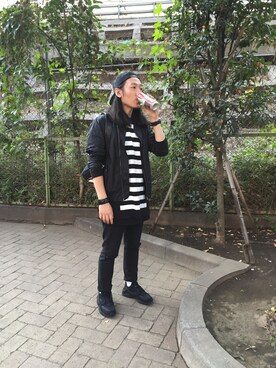 「And A（アンドエー）のアイテム（ブルゾン）」を使った、TomTaiさん（メンズ・171cm）の秋コーディネート