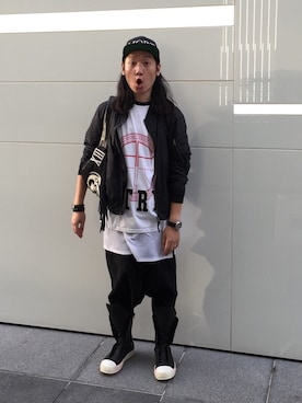 「And A（アンドエー）のアイテム（ブルゾン）」を使った、TomTaiさん（メンズ・171cm）の秋コーディネート