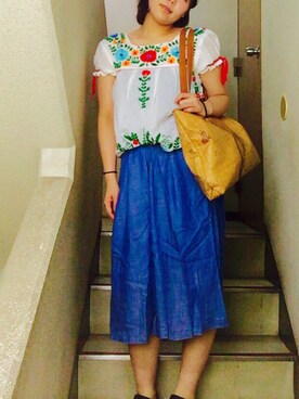 「RAINBOW（レインボー）のアイテム（トップス）」を使った、Toy^ ^さん（レディース・169cm）の夏コーディネート