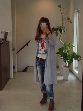 「アイテム（シャツワンピース）」を使った、Satomi  さん（レディース・150cm）の春コーディネート