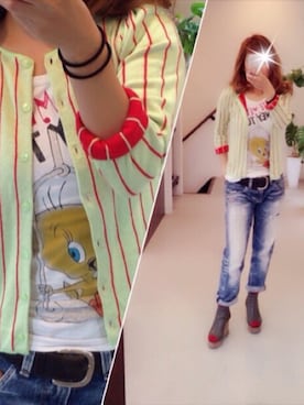 「トゥイーティー」｜「アイテム（サンダル）」を使った、Satomi  さん（レディース・150cm）の夏コーディネート