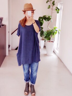 「厚底」｜Satomi  さん（レディース・150cm）の夏コーディネート