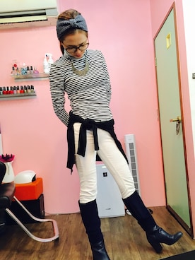 「H&M（エイチ・アンド・エム）のアイテム（アクセサリー）」を使った、MINAKOさん（レディース・160cm）の冬コーディネート