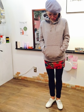 「アイテム（レギンス/スパッツ）」を使った、MINAKOさん（レディース・160cm）の冬コーディネート