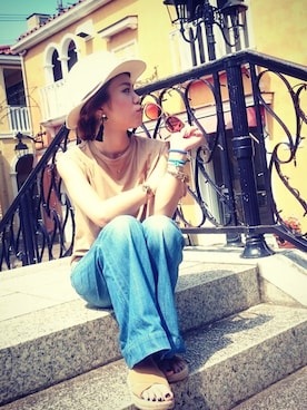 「アイテム（ブレスレット）」を使った、MINAKOさん（レディース・160cm）の夏コーディネート