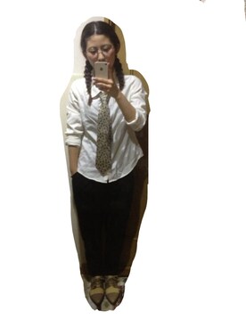 「Ungrid（アングリッド）のアイテム（ネクタイ）」を使った、MINAMIさん（レディース・153cm）の秋コーディネート