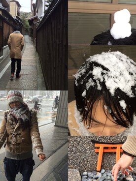 「雪だるま」｜「アイテム（ジャケット/アウター）」を使った、ゆうきさん（メンズ・182cm）の冬コーディネート