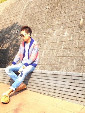 「Chrome Hearts」｜「アイテム（モカシン/デッキシューズ）」を使った、johnさん（メンズ・164cm）の秋コーディネート