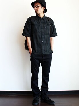 「HEALTH（ヘルス）のアイテム（その他パンツ）」を使った、nakajiさん（メンズ・168cm）の春コーディネート