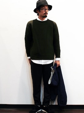 「NECESSARY or UNNECESSARY（ネセサリーオアアンネセサリー）のアイテム（その他アウター）」を使った、nakajiさん（メンズ・168cm）の冬コーディネート