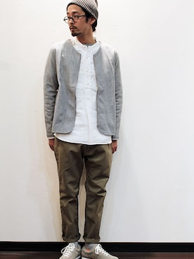 「INFIELDER DESIGN（インフィールダーデザイン）のアイテム（ニットキャップ/ビーニー）」を使った、nakajiさん（メンズ・168cm）の冬コーディネート
