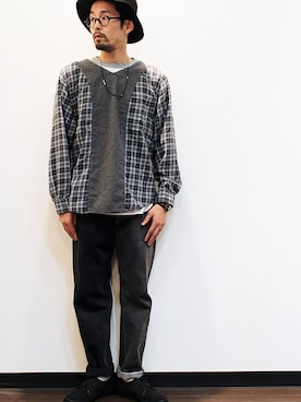 「NL（ニール）のアイテム」を使った、nakajiさん（メンズ・168cm）の春コーディネート