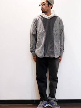 「Hexico（ヘキシコ）のアイテム」を使った、nakajiさん（メンズ・168cm）の春コーディネート